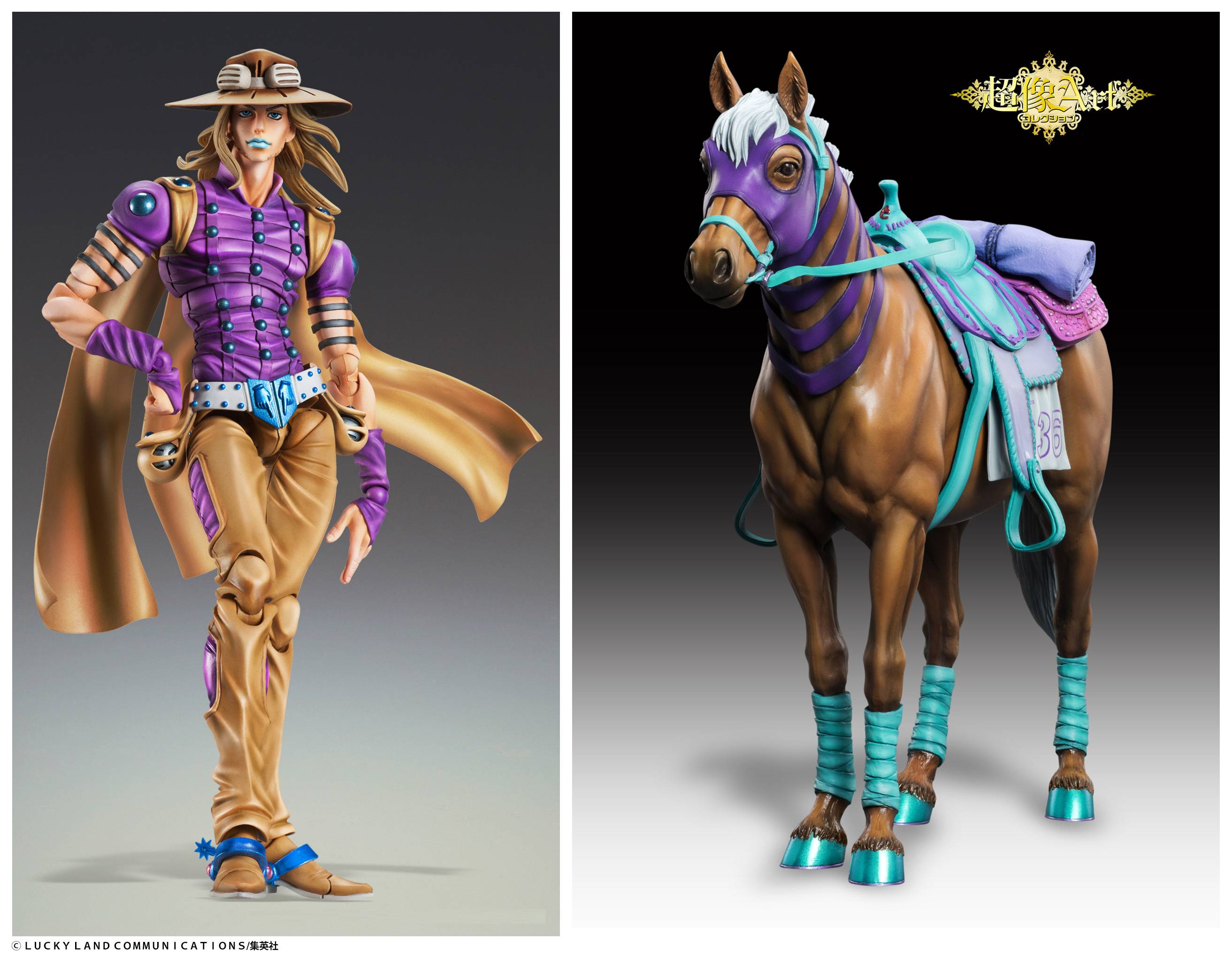 Super Action Statue JoJo's Bizarre Adventure Steel Ball Run Gyro Zeppeli Ver. 1.5 & Valkyrie Limited [Medicos Entertainment]