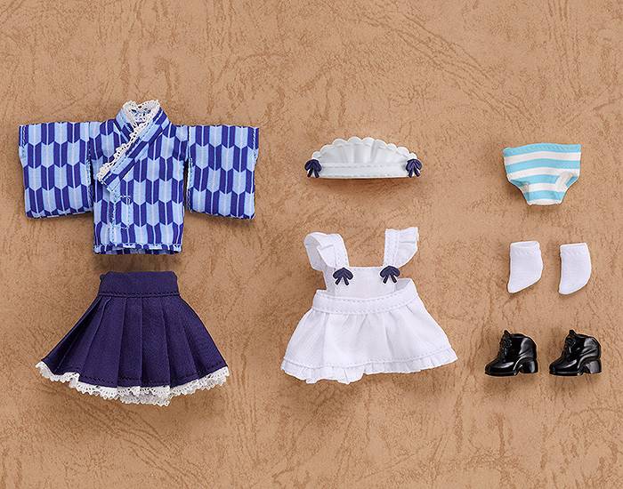 Nendoroid Doll: Outfit Set Japanese-Style Maid - Blue [Nendoroid]