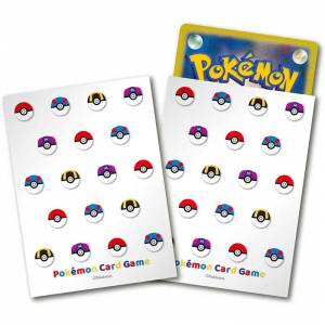 Pokemon Card Game: DECK SHIELD MONSTER BALL DESIGN 1x Pack of 64 Sleeves [ACCESSORY]