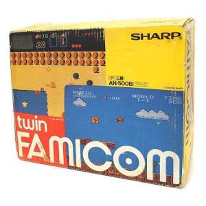 Twin Famicom Black AN-500B [Used Good Condition]