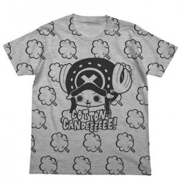 One Piece - Chopper & Cotton Candy T Shirt GRAY - Édition Limitée Bandai-Namco Lalabit Market [Goodies]