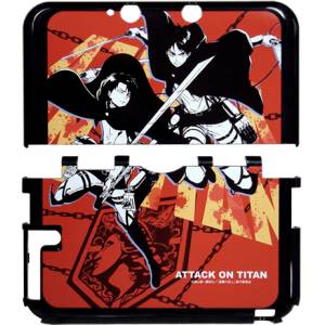 Nintendo 3DS LL - Shingeki no Kyojin Protect Case - Crimson [Used / Loose]