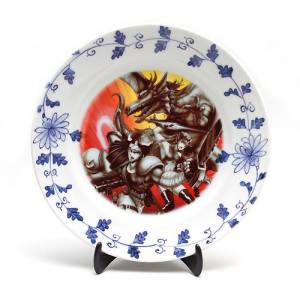   Romancing Saga 24cm porcelain plate - Makai Toushi SaGa - 25th anniversary edition [Goodies]