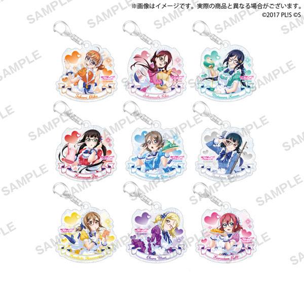 Love Live! School Idol Festival - Trading Kirarin Acrylic Keychain Aquors (9 Pcs/Box) [Bus...