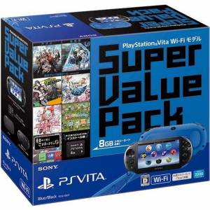 PlayStation Vita Slim - Blue & Black - Super Value Pack - Wi-Fi (PCHJ-10017) [Used Good Condition]