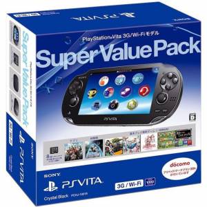 PlayStation Vita - Crystal Black - Super Value Pack - 3G / Wi-Fi (PCHJ-10019) [Occasion BE]
