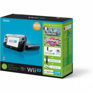 Wii U Black - Suguni Asoberu Family Premium Set + Wii Fit U [Used Good Condition]