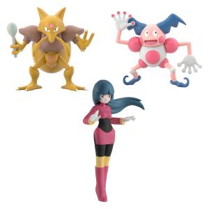 Pokemon Scale World: Kanto Chihou - Sabrina & Mr. Mime & Kadabra (Limited Candy Toy) [Bandai]