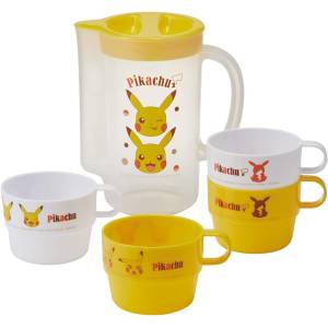 Pokémon: Stacking cups with case - Pikachu - 220ml/850ml - Set of 4 [Skater] 
