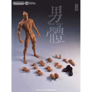 Romankey x COWL: Super Movable Male Body 1/12 (Tan Skin) (Plastic Model) [Romankey]