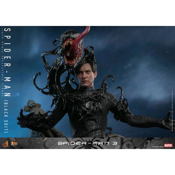 Movie Masterpiece: Spider-Man 3: 1/6 Spider-Man (Black Suit) Fully Posable  Figure (Limited Edition) [Hot Toys]