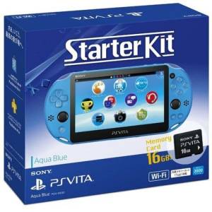 PlayStation Vita Slim - Aqua Blue - Starter Kit - Wi-Fi (PCHJ-10030) [Used Good Condition]