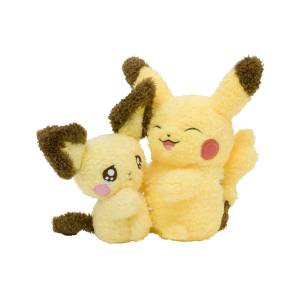 Pokemon Plush: Buruburu...Mugyu! - Nakibeso Pichu & Pikachu [The Pokémon Company]