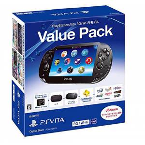 PlayStation Vita - Crystal Black - Value Pack - 3G / Wi-Fi (PCHJ-10023) [Occasion BE]