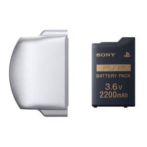 Battery Pack 3.6V 2200mAh + Battery Cover PSP 2000 (Ice Silver) [Occasion / Loose]