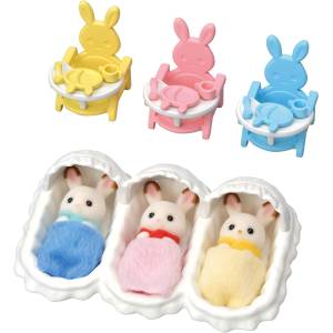 Sylvanian Families: Chocolate Rabbit Triplets-chan - Care Set [Epoch]