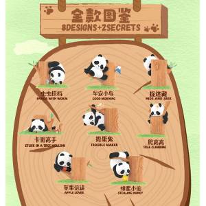 Blind Box: PANDA ROLL Tree Climbing - 1Box (8pcs) [52Toys]