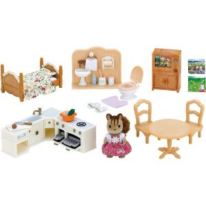 Sylvanian Families: Walnut Squirrel Mother & House Furniture Set [Epoch]