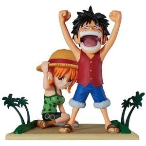 World Collectable Figure - Log Stories: One Piece - Monkey D. Luffy & Nami - Atarimaeda! ! ! ! ! (Banpresto) [2nd Hand]