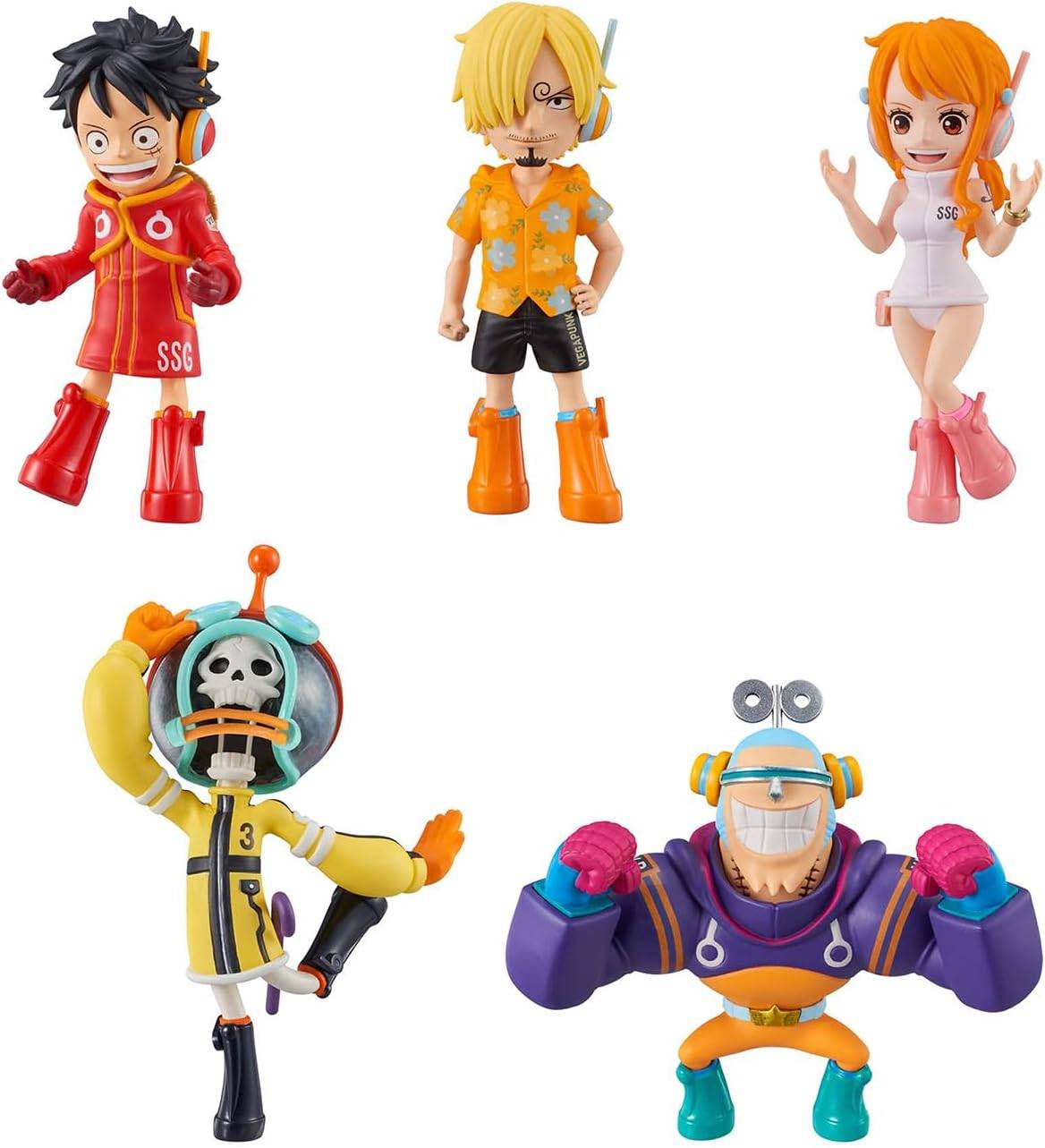 One Piece: World Collectable Figure Egghead Vol.1 - Monkey D. Luffy, Sanji, Nami, Brook & Franky (Banpresto) [2nd Hand]