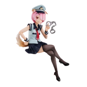 Noodle Stopper Figure: Re:Zero kara Hajimeru Isekai Seikatsu - Ram - Inumimi Police Ver. (Prize Figure) [FuRyu]