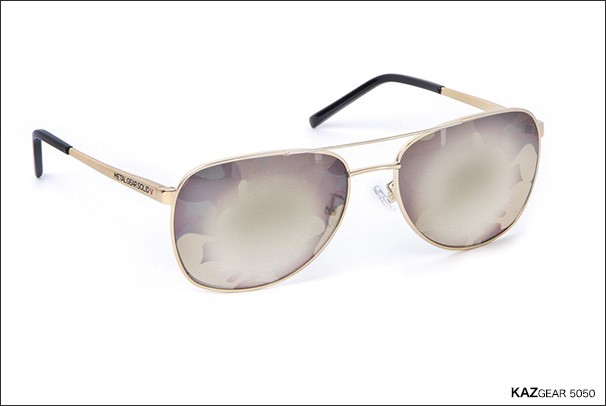 JFREY × METAL GEAR SOLID V - KAZ GEAR SUNGLASSES 5050 Golden metal 