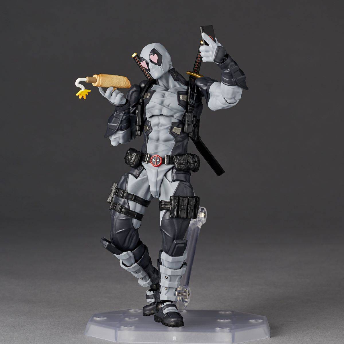 Kaiyodo Amazing Yamaguchi Deadpool 2.0 Grey Action Figure – 1/12 Scale, 15cm, Marvel, Joint Movable