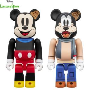 BE@RBRICK / BEARBRICK: MICKEY MOUSE & GOOFY (Lonesome Ghosts Ver.) (Set of 2) [Medicom Toy]