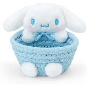 Sanrio Characters: Rope Basket with Mascot Plush - Cinnamoroll (Small) [Sanrio]
