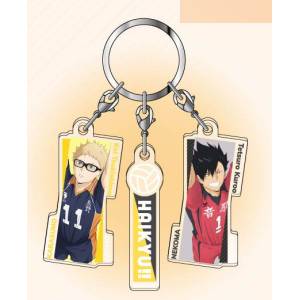 Haikyuu!!: 3 Piece Mini Acrylic Keychain - Kei Tsukishima & Tetsuro Kuroo [Bandai]