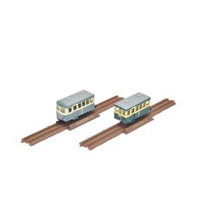 Tetsudou Collection: Narrow Gauge 80 - Nekoya Line - Ji10 (New Paint) & Ji2 (Cream/Green Paint) (2 Car Set) [Tomytec]