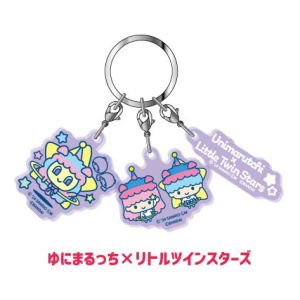 Tamagotchi Uni x Sanrio: Acrylic Keychain - Unimarcchi x Little Twin Star [Bandai]