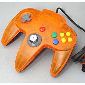 Controller N64 Clear Orange & Clear Black (officiel Nintendo) [occasion / loose]