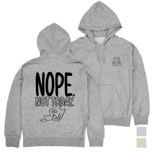Doko Demo Issyo: Zip Hoodie - Toro - Nope, Not Today Ver. - Gray (L) [COSPA]