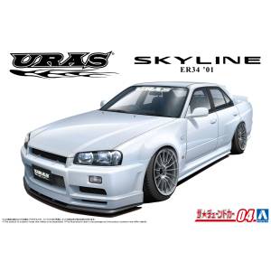 The Tuned Car No.4: 1/24 Nissan URAS ER34 Skyline TYPE-R '01 [Aoshima]