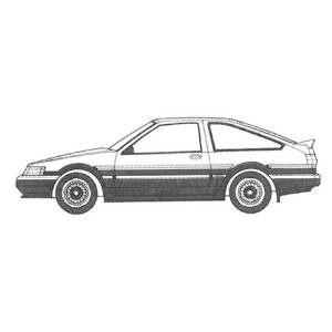 1/24: Initial D - Wataru Akiyama's AE86 - Toyota Corolla Levin GT-APEX (Plastic Model) [Fujimi]
