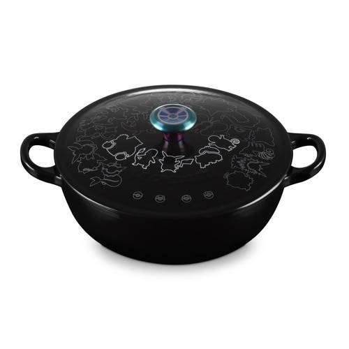 Pokémon x LE CREUSET: Marmite 22cm Shiny Black (Iridescent Knob) [The Pokemon Company]