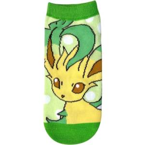 Pokemon: Socks Leafeon Dot Junior (23～25cm) [The Pokemon Company]