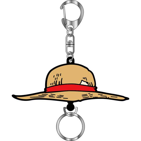 One Piece: Rubber Keychain w/ Reel - Luffy's Straw Hat [Movic]