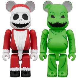 BE@RBRICK / BEARBRICK: The Nightmare Before Christmas - Santa Jack & Oogie  Boogie (2Pcs Set) [Medicom Toy]