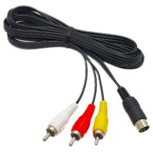 Stereo Din Plug Cord (Stereo AV Cable) for Mega Drive 2 [MD - Used / Loose]