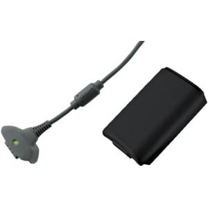 Play & Charge Kit - Black (Official Microsoft) [X360 - Used / Loose]
