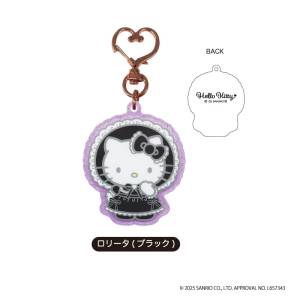 Sanrio Characters: Hello Kitty Glitter Acrylic Keychain - Lovely Frill Ver. (Black Lolita) [NIC]