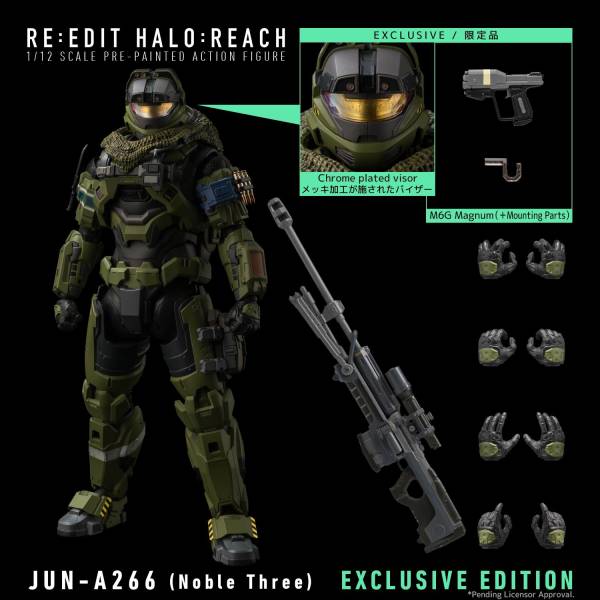 改造品 PLAY ARTS改 Halo：Reach JUN RE:EDIT Halo: Reach JUN-A266 (Noble Three) Figure | 1/12