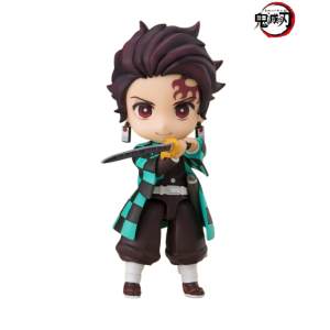 Figuarts Mini: Demon Slayer - Tanjiro Kamado (Rengoku Kyojuro's Nichirin Sword Tsuba Ver.) [Bandai Spirits]