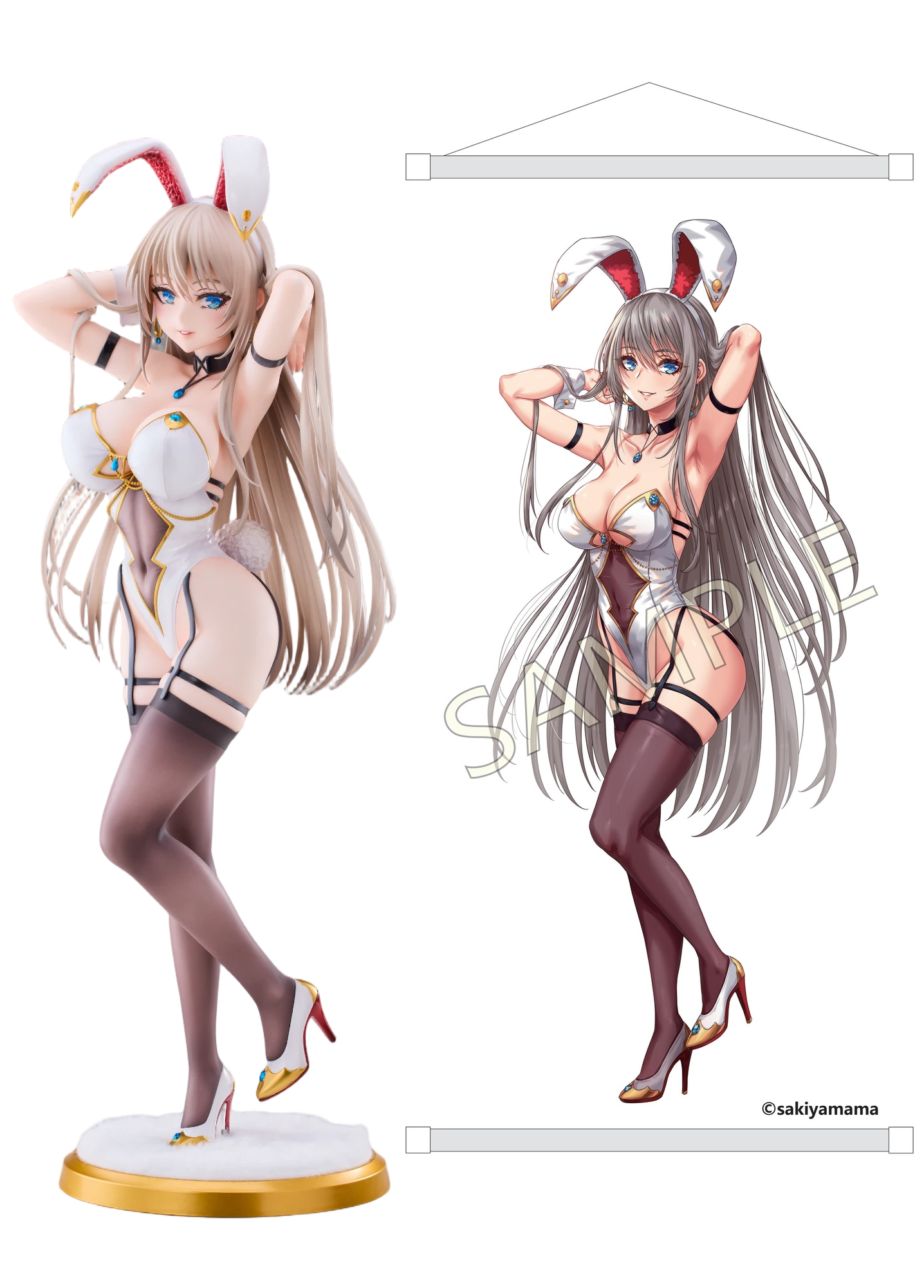 Original Character: White Bunny Girl - Illustration by Sakiyamama 1/4 (Deluxe Ver.) (Cast-...