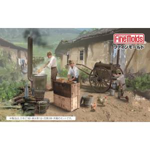 Plastic Model: Imperial Japanese Army - Field Cooking Set - Type 97 Water Boiler 1/35 [Fine Molds]
