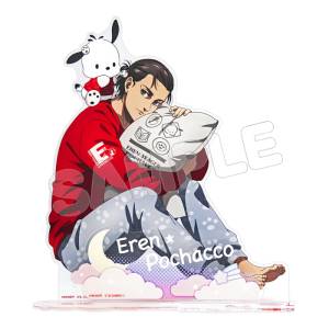 Attack on Titan x Sanrio Characters Vol.4: BIG Acrylic Stand - Eren Yeager x Pochacco [TBS Glowdia]