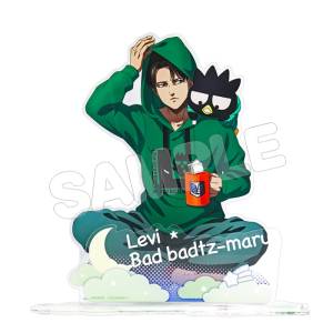 Attack on Titan x Sanrio Characters Vol.4: BIG Acrylic Stand - Levi Ackerman x Badtz-Maru [TBS Glowdia]