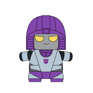 Transformers: Mochi Bots Plush Toy - Mirage (Decepticon Colors Ver.) [Oami]
